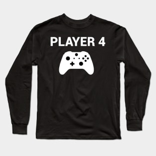 Video Game Player 4 Controller Long Sleeve T-Shirt